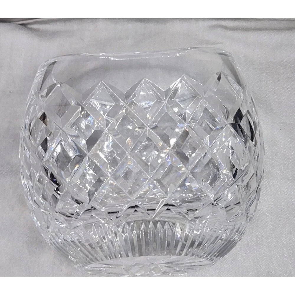 Waterford Crystal Oval Round Flower Vase 4.5
